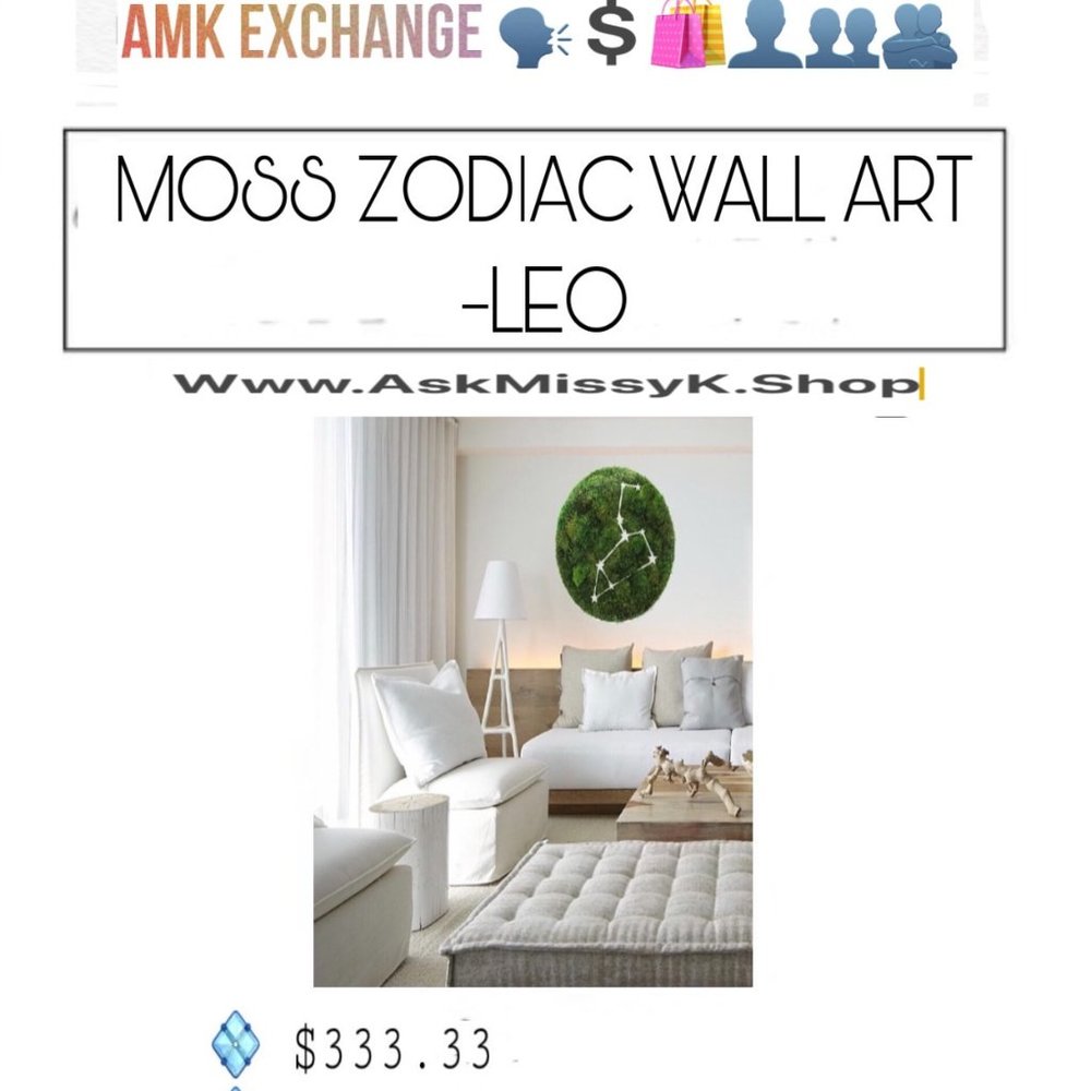LEO ♌️MOSS ZODIAC WALL ART Is On Sale NOW At Www.AMKExchange.Org 🗣💲🛍👤👥